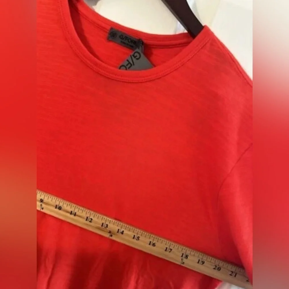 NWT G/FORE Men’s LARGE 100% Cotton Poppy Red T Shirt Elevated Casual Golf Club